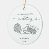 Persoonlijke Haakliefhebber Kerst Ornament (Links)