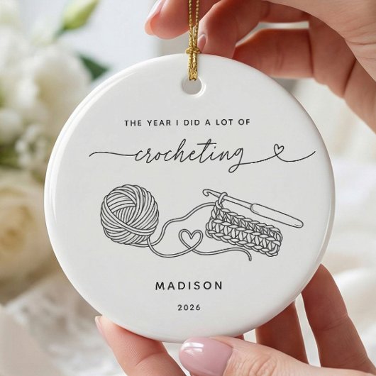 Persoonlijke Haakliefhebber Kerst Ornament
