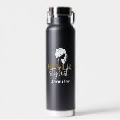 Persoonlijke haarstijllijst Typografie Waterfles (Voorkant)