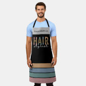 Persoonlijke haarstylist Hairdresser Apron Schort (Gedragen)