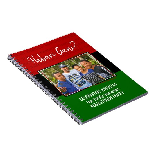 Persoonlijke HABARI GANI Foto Kwanzaa Notitieboek (Rechterzijde)