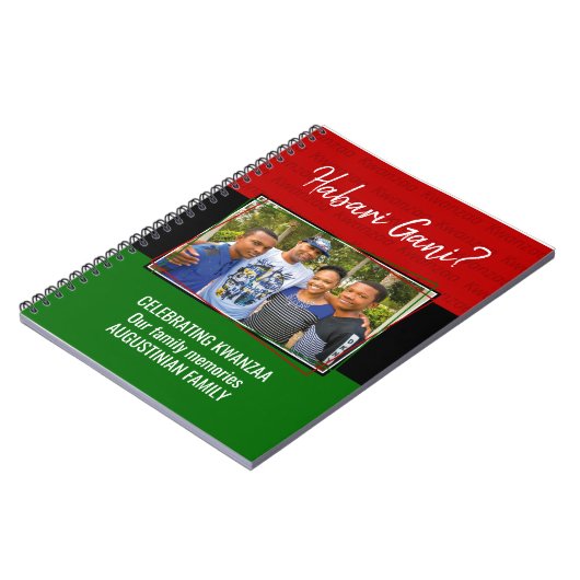 Persoonlijke HABARI GANI Foto Kwanzaa Notitieboek (Linkerzijde)