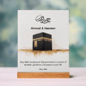 Persoonlijke Hajj Mabroor Kaaba Acryl Bord (Neutraal)