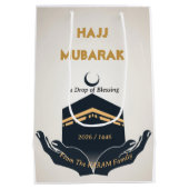 Persoonlijke Hajj Mubarak Medium Cadeauzakje (Achterkant)