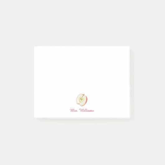 Persoonlijke Half Appel Leraar Post-it® Notes (Voorkant)