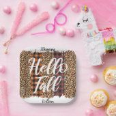Persoonlijke Hallo Herfst Papieren Bordje (Feest)