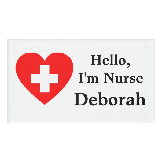 Persoonlijke Hallo, Im Nurse Name Tag (Voorkant)
