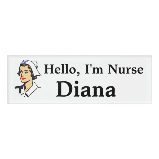 Persoonlijke Hallo, Im Nurse Name Tag (Voorkant)