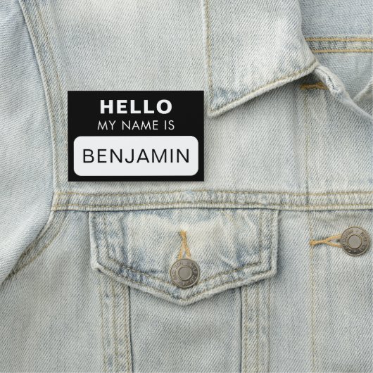 Persoonlijke Hallo Mijn Naam Label Aangepaste Naam Naamplaatje (In situ)