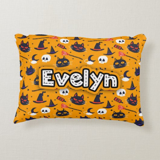 Persoonlijke Halloween Accent Kussen (Achterkant)