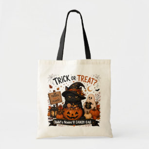 Persoonlijke Halloween-candyzak voor kinderen Tote Bag