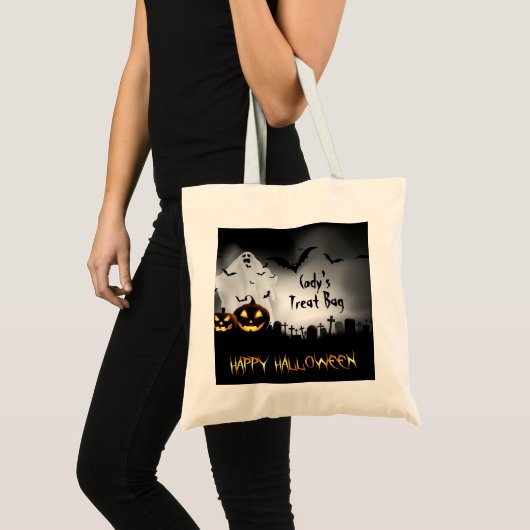 Persoonlijke Halloween-Canvas tas (Voorkant (product))
