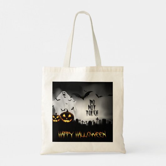 Persoonlijke Halloween-Canvas tas (Achterkant)