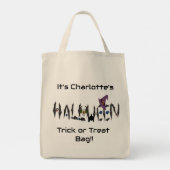 Persoonlijke Halloween-Canvas tas (Achterkant)