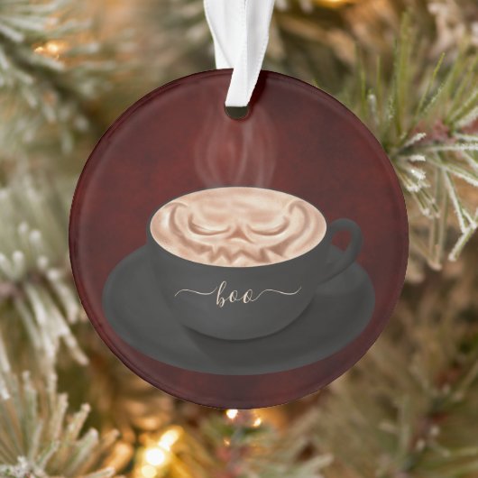 Persoonlijke Halloween Cappuccino Jack-o-lantern Ornament (Boom)