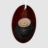 Persoonlijke Halloween Cappuccino Jack-o-lantern Ornament (voorkant)