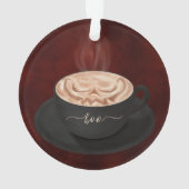 Persoonlijke Halloween Cappuccino Jack-o-lantern Ornament (achterkant)