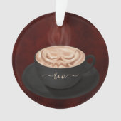 Persoonlijke Halloween Cappuccino Jack-o-lantern Ornament (voorkant)