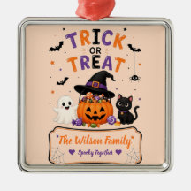 Persoonlijke Halloween familienaam, snoep of een p