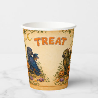 Persoonlijke Halloween-feestdieren 8 oz Papieren Bekers