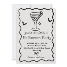 Persoonlijke Halloween-feestuitnodiging Martini