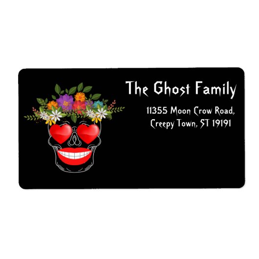 Persoonlijke Halloween Geesten Pompoen Etiket (Voorkant)