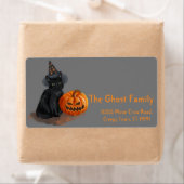 Persoonlijke Halloween-geesten Pompoen Label (Insitu)