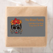 Persoonlijke Halloween Geesten Pompoen Label (Insitu)