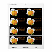 Persoonlijke Halloween Geesten Pompoen Sticker (Full Sheet)