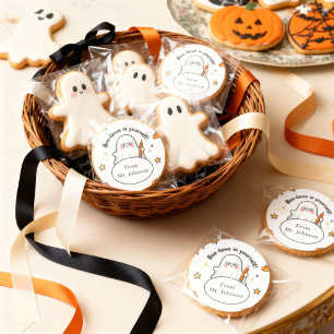 Persoonlijke Halloween Geloof in jezelf spook Ronde Sticker
