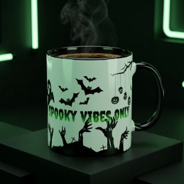 Persoonlijke Halloween Griezige Cadeau Voor Hem Ha Tweekleurige Koffiemok