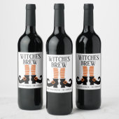 Persoonlijke Halloween Heksenbrouwsel Wijn Etiket (Flessen)