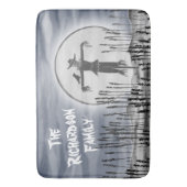 Persoonlijke halloween Horror Creepy-ruggengraat Badmat (Voorkant Verticaal)