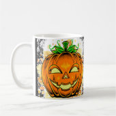 Persoonlijke Halloween JackoLantern Spooky Pumpkin Koffiemok (Links)