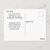 Persoonlijke Halloween kaart met gezelfselfoto's (Achterkant)