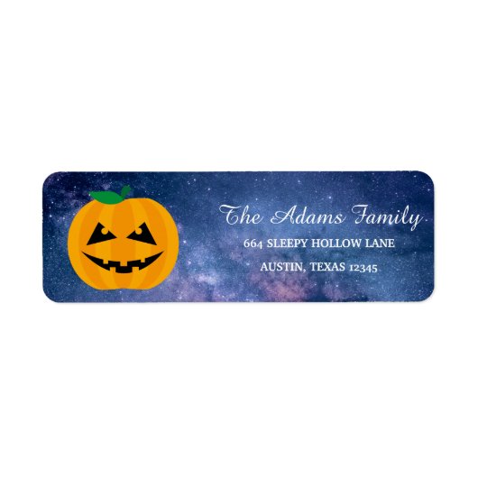 Persoonlijke Halloween Kleine Pompoen Etiket (Voorkant)