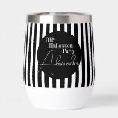 Persoonlijke Halloween RIP zwart-wit gestreept (Achterkant)