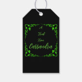 Persoonlijke Halloween-slijm groen Cadeaulabel (Voorkant)