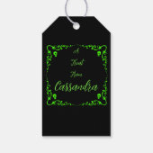 Persoonlijke Halloween-slijm groen Cadeaulabel (Achterkant)