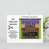 Persoonlijke halloween Snoep Bar Wrapper (Staand voorkant)