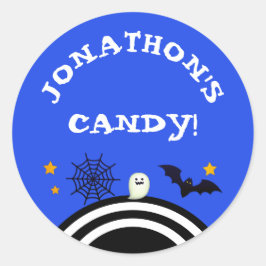 Persoonlijke Halloween snoepjes voor kinderen Ronde Sticker