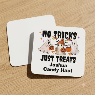 Persoonlijke Halloween-stickers voor kinderen, Gee Vierkante Sticker