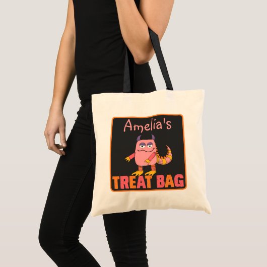 Persoonlijke Halloween Treat Bag Tote Bag (Voorkant (product))