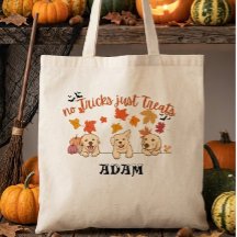 Persoonlijke Halloween-truc of behandeltas voor ki