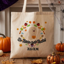 Persoonlijke Halloween-truc- of snoep-tas voor kin