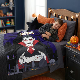 Persoonlijke Halloween Vampierdeken voor Jongens, Fleece Deken