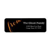 Persoonlijke halloween zijn eng etiket (Voorkant)