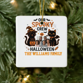 Persoonlijke Halloween Zwarte Kat Familie Collecti Keramisch Ornament