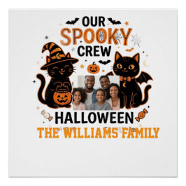 Persoonlijke Halloween Zwarte Kat Familie Collecti Perfect Poster