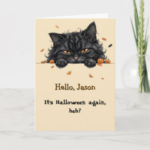 Persoonlijke Halloweenkaart voor kinderen met een Kaart